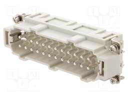 Connector: HDC; contact insert; male; S-EP; PIN: 24; 24+PE; size 24B