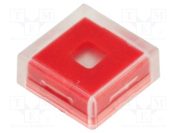 Button; -40÷85°C; square; red,transparent; TLL-6