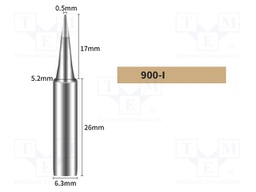 Tip; conical; 0.5mm; for soldering station; BK969