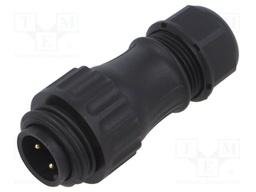 Plug; WA22; male; PIN: 4; 3+PE; IP67
