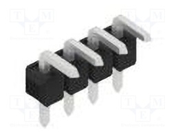 Connector: pin strips; pin header; male; PIN: 4; 2.54mm; THT; 1x4