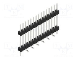 Connector: pin strips; pin header; male; PIN: 15; 2.54mm; SMT; 1x15