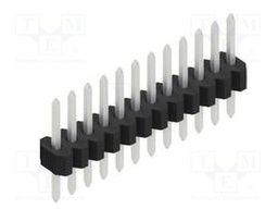 Connector: pin strips; pin header; male; PIN: 12; 1.27mm; THT; 1x12