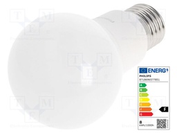 LED lamp; cool white; E27; 230VAC; 806lm; 7.5W; 200°; 6500K