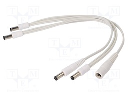 Cable; DC 5,5/2,1 plug x4,DC 5,5/2,1 socket; straight; 0.5mm2