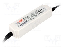 Power supply: switched-mode; LED; 16.05W; 15VDC; 1.07A; 90÷305VAC