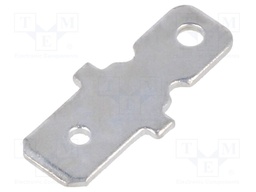 Terminal: flat; 6.3mm; 0.8mm; male; steel; tinned; angled 90°