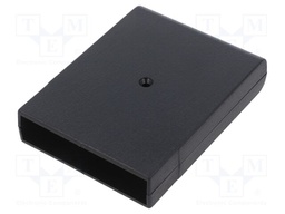 Enclosure: with panel; X: 69mm; Y: 90.5mm; Z: 19mm; ABS; black