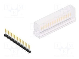 Connector: pin strips; pin header; male; PIN: 17; 2mm; SMT; 1x17