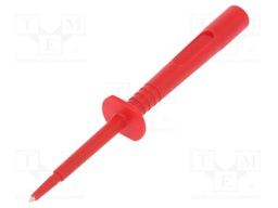 Test probe; 16A; red; Socket size: 4mm; Plating: nickel plated
