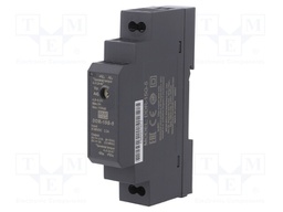 Power supply: DC/DC; 15W; 5VDC; 3A; 9÷36VDC; Mounting: DIN; 68g; 84%