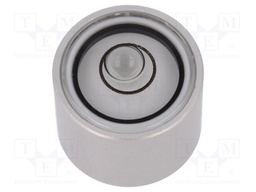 Spirit level; H: 13mm; aluminium; Body: natural; screw; Ø: 17mm