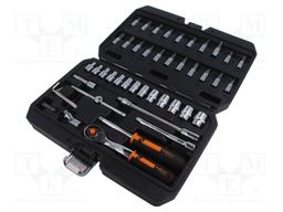 Wrenches set; 6-angles,socket spanner; Mounting: 1/2",1/4"