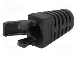 RJ45 plug boot; 6mm; Colour: black