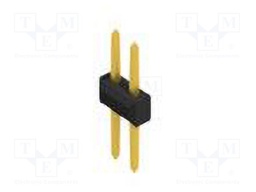 Connector: pin strips; pin header; male; PIN: 2; 2.54mm; THT; 2x1