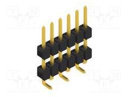 Connector: pin strips; pin header; male; PIN: 6; 2.54mm; SMT; 1x6