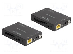 HDMI extender; PoC; black; metal; Cat: 6; 50m