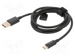 Cable; High Speed,USB 2.0; USB A plug,USB C plug; 1m; black; 100W