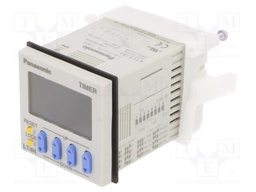 Timer; Range: 0,001s÷999,9h; SPDT; 24VAC; on panel; Display: 2x LCD