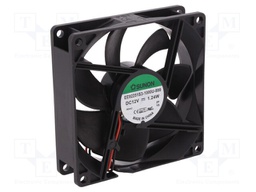 Fan: DC; axial; 12VDC; 92x92x25mm; 66.76m3/h; 28dBA; slide bearing