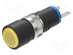 Indicator: LED; flat; yellow; Ø8mm; for soldering; 18
