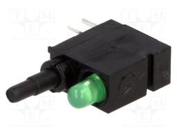 Switch: push-button; Pos: 2; SPDT; 0.5A/60VAC; 0.5A/60VDC; green