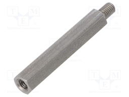 Screwed spacer sleeve; Int.thread: M5; 45mm; Ext.thread: M5