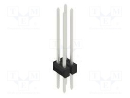 Connector: pin strips; pin header; male; PIN: 4; 2.54mm; THT; 2x2