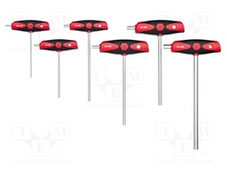 Key set; hexagon keys; chromium plated steel; Pcs: 6