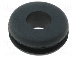 Grommet; Ømount.hole: 8mm; Øhole: 4.5mm; rubber; black