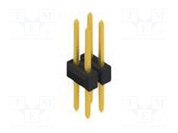 Connector: pin strips; pin header; male; PIN: 4; 2.54mm; THT; 2x2
