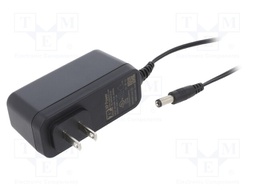 Power supply: switched-mode; voltage source; 15VDC; 1.25A; 18W