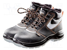 Boots; Size: 46; black; leather; slip,perforation,impact