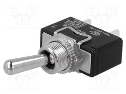 Switch: toggle; Pos: 2; SPST; (ON)-OFF; 16A/250VAC; Toggle: round