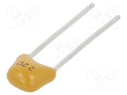 Capacitor: ceramic; 22pF; 50V; C0G; ±5%; THT; 2.54mm