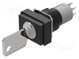 Switch: rotary with key; 16mm; Stabl.pos: 2; NC + NO; Pos: 2; 51
