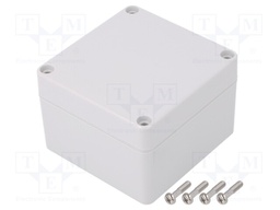 Enclosure: multipurpose; X: 80mm; Y: 82mm; Z: 55mm; polycarbonate