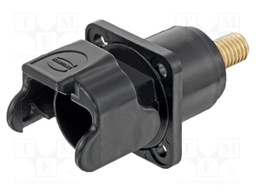 Socket; DC supply; Han S; male; PIN: 1; swivel; for panel mounting