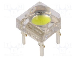 LED Super Flux; white (sunshine); 7.62x7.62mm; 9÷10.5lm; 80°