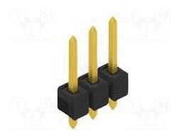 Connector: pin strips; pin header; male; PIN: 3; 2.54mm; THT; 1x3
