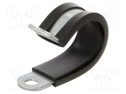 Fixing clamp; ØBundle : 30mm; W: 20mm; steel; Cover material: EPDM