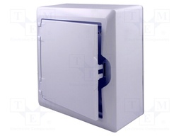Enclosure: for modular components; IP40; white; No.of mod: 6; 400V