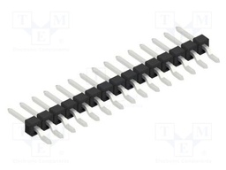 Connector: pin strips; pin header; male; PIN: 15; 2.54mm; SMT; 1x15