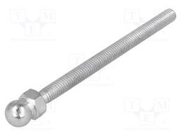 Pin; M6; Plunger mat: steel; Ø: 10mm; Plating: zinc; Thread len: 80mm