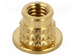 Threaded insert; brass; M4; BN: 37896; L: 5.6mm; MULTISERT®