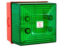 Signaller: lighting; flashing light,continuous light; green