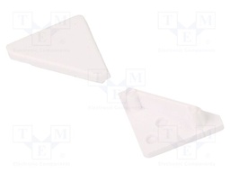 Cap for LED profiles; white; ABS; with the inscription TOPMET