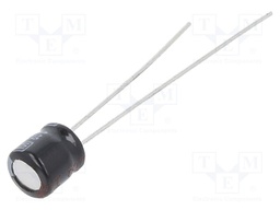 Capacitor: electrolytic; THT; 10uF; 25VDC; Ø5x5mm; Pitch: 2mm; ±20%