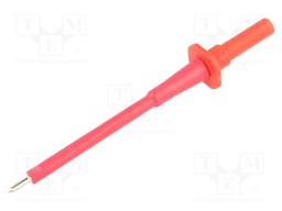 Test probe; 10A; red; Socket size: 4mm; Plating: nickel plated