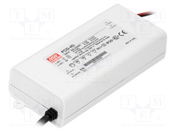 Power supply: switched-mode; LED; 37.8W; 70÷108VDC; 350mA; IP42